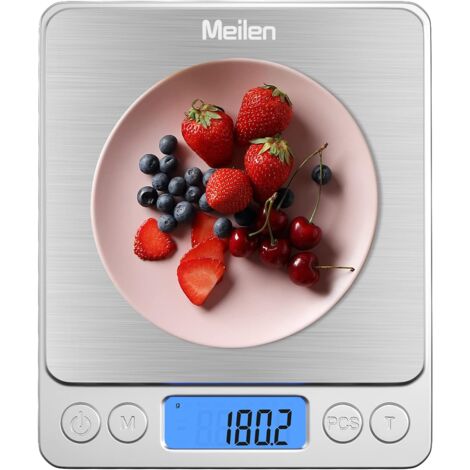 Kitchen Scale, Precision Scale, 2000g/0.1g Portable Scale with Tare and Count Function, Backlit LCD Display, for Ingredients, Jewelry, Coffee (2000g/0.1g)