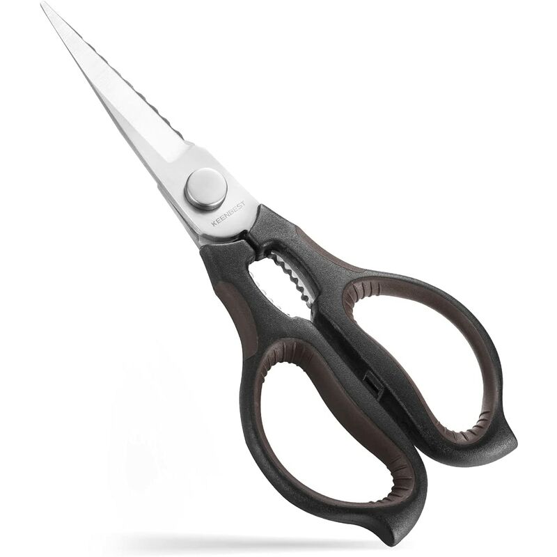 Kitchen Scissors All Purpose Kitchen Shears Heavy Duty Poultry Shears for Chicken Food Meat and Cooking, Stylelish Black mix Brown