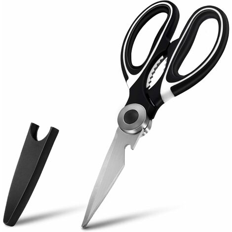 8 Multipurpose Scissors Bulk 2-Pack, Ultra Sharp Titanium Blade Shears,  for Office Home School Sewing Fabric Craft Supplies 