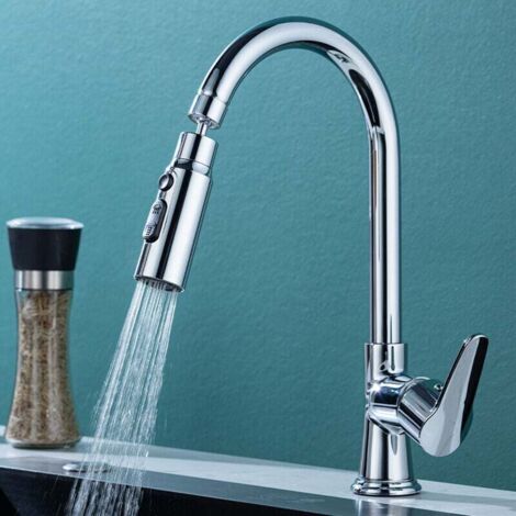 CHOYCLIT Kitchen Sink Faucet Sprayer 360 Degree, 3 Modes Kitchen Faucet Nozzle with Aerator, Kitchen Sink Mixer Tap Rotatable Faucet Head, Universal Swivel Faucet Adapter