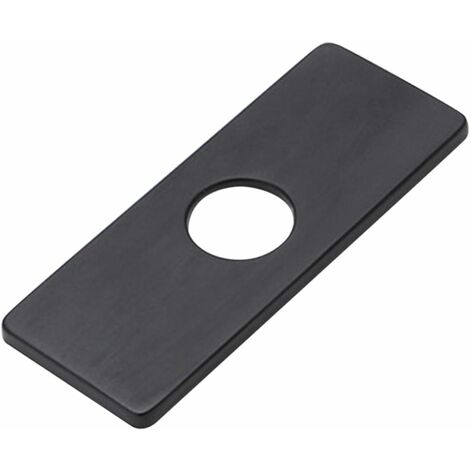 Kitchen Sink Hole Plate for Bathroom Faucet Basin Brushed Nickel Faucet Escutcheon（Black）