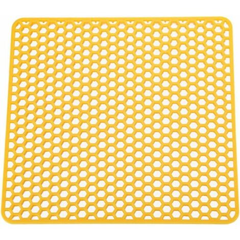 Kitchen Sink Mat Heat Resistant Standard Soft Silicone Kitchen Sink Mat Yellow One Size