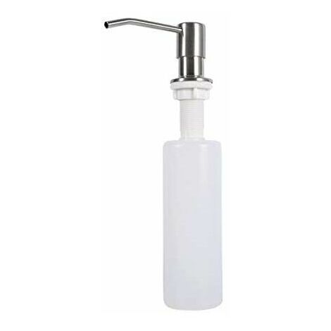 Kitchen Sink Soap Dispenser, Liquid Wash Pump, Integrated Large Capacity Design, Top Refill, Brushed Nickel