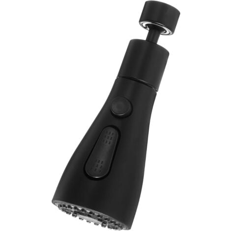 Kitchen Sink Sprayer Faucet, 360° Rotatable Aerator Kitchen Faucet, 3 Mode Kitchen Faucet Nozzle, for Kitchen Faucet Aerator (Black)