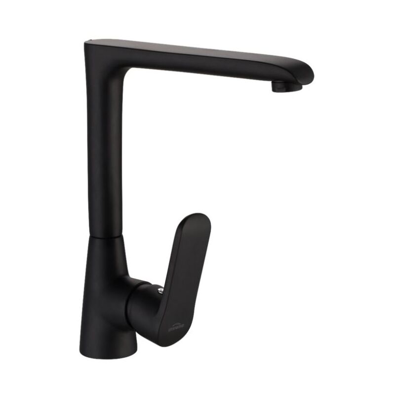 Kitchen Sink Standing Faucet Mixer Single Lever Tap Black Powder Coated Brass