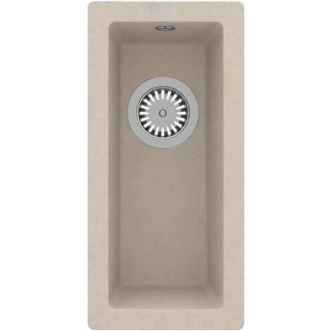 Kitchen Sink with Overflow Hole Beige Granite