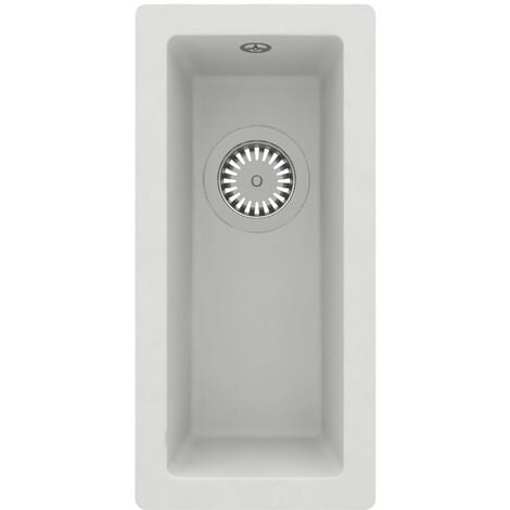 Kitchen Sink with Overflow Hole White Granite