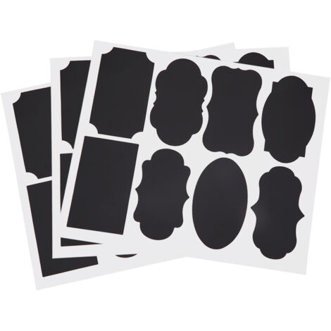 Kitchen Storage Labels Vinyl Chalkboard Stickers Set 88Pcs with Ink Pen PVC Blackboard Tags