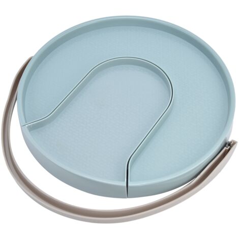 Kitchen Storage Turntable Non Skid Kitchen Spice Beverage Pull Out Organizer Rack for Kitchen Cabinets PantryBlue