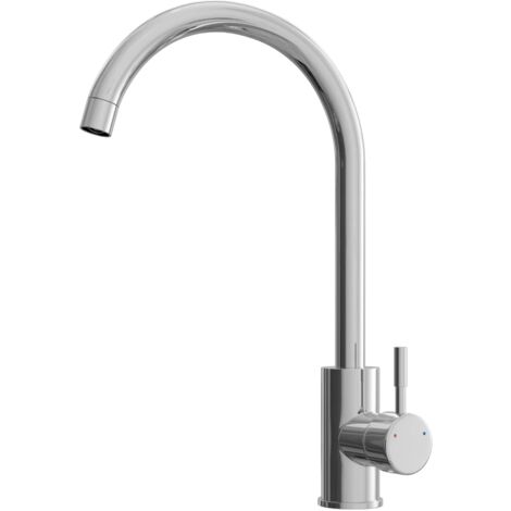 Kitchen Tap Sink Mixer With Swivel Spout Single Lever Modern Style Chrome