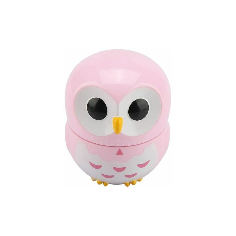 Kitchen Timer - Cute owl shaped manual kitchen timer (color: pink). drive