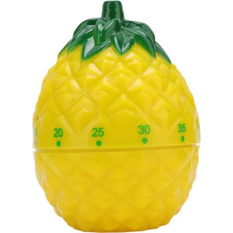 Kitchen Timer Fruit Shape Cute Style Plastic Material 6.4x6.4x8.7cm Compact Mechanical Timer for Home