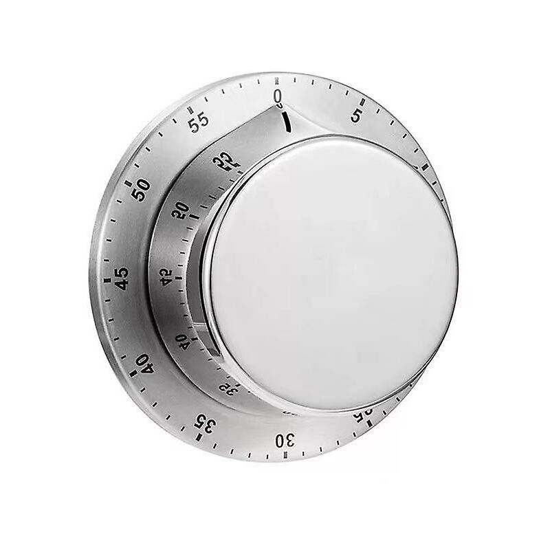 Kitchen timer, stainless steel mechanical manual magnetic lock