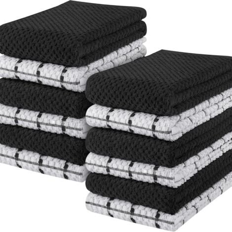 Kitchen Towel - 15 x 25 Inches - 100% Ring Spun Cotton - Dish Tea Bar Towel - 12 Pack
