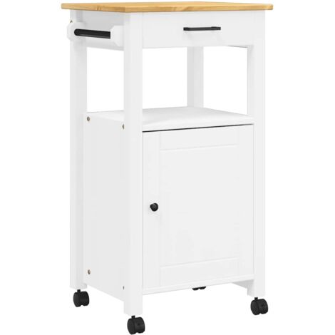 Kitchen Trolley MONZA 48x40x88.5 cm Solid Wood Pine vidaXL