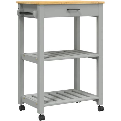Kitchen Trolley MONZA 60x40x88.5 cm Solid Wood Pine vidaXL