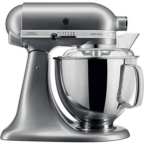 KitchenAid 5KSM175PSEMS robot de cocina Artisan 4,8L Medallón Plata