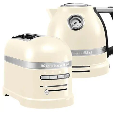 KitchenAid Artisan Almond Cream 2 Slot Toaster and Kettle Set