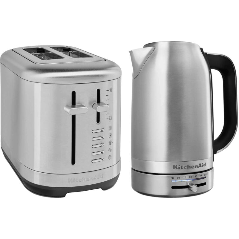 Kitchenaid - Breakfast Suite Stainless Steel 1.7L Kettle and 2 Slice Toaster Set
