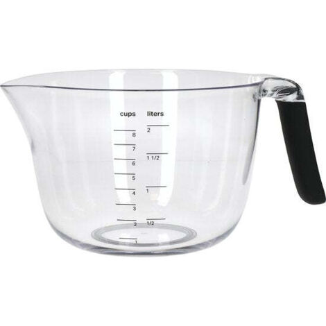 KitchenAid Mess- und Rührschüssel mit Griff spülmaschinenfest 8 Tassen (2L) - Schwarz