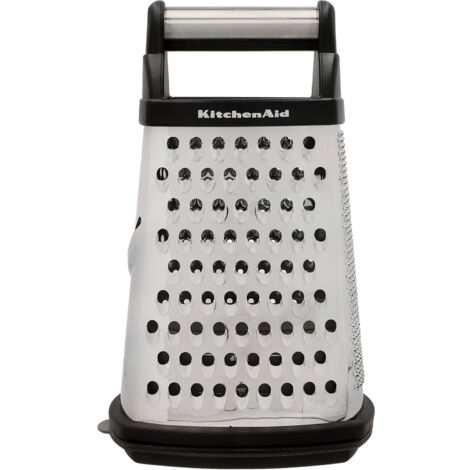 KitchenAid Rallador de 4 Caras Metálico con Contenedor, 473 ml