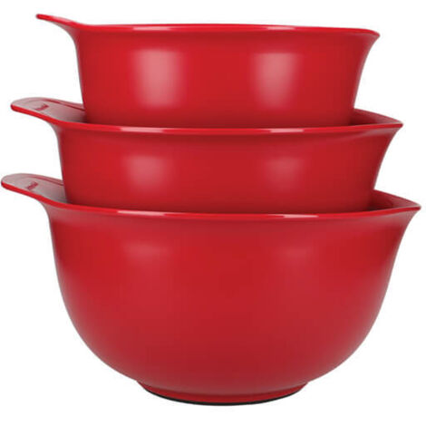 KitchenAid Set of 3 Mixing Bowls Empire Red