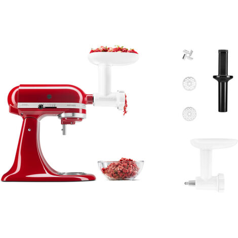 KitchenAid Tritatutto 5KSMFGA Bianco con Grattugia Lavabile in Lavastoviglie