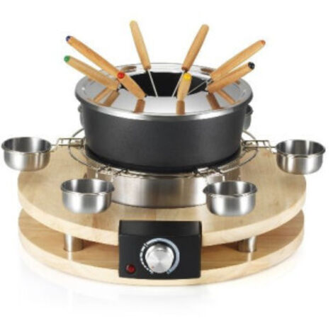 KITCHENCHEF Appareil à fondue 8 Personnes 1300W 2,7L 6 Coupelles incluses