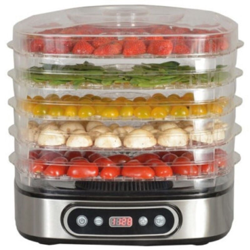 Kitchenchef - Déshydrateur Inox brossé 450w 5 Plateaux Amovibles