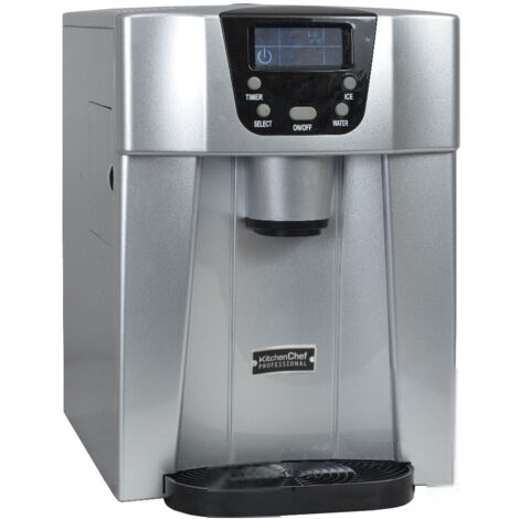 Kitchenchef – Machine à glaçons ultra compacte – Capacité 12 kg/jour – 2 tailles de glaçons – Commande distribution directe – Écran LCD – Compresseur silencieux - HZB12EAU