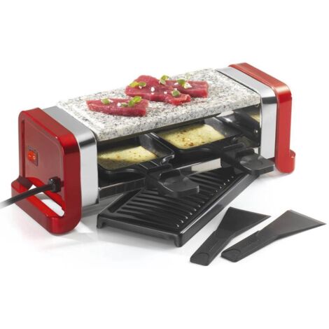 KITCHENCHEF RACLETTE DUO GRILL/PIERRE350W ROUGE LMARGR2N