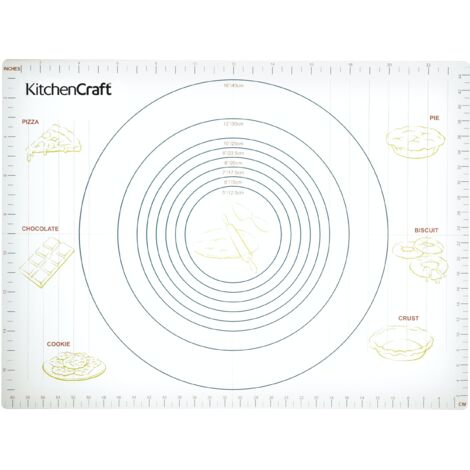 KitchenCraft - Antihaft-Backmatte mit Maßangaben, Kunststoff, extragroß, 61 x 45 cm