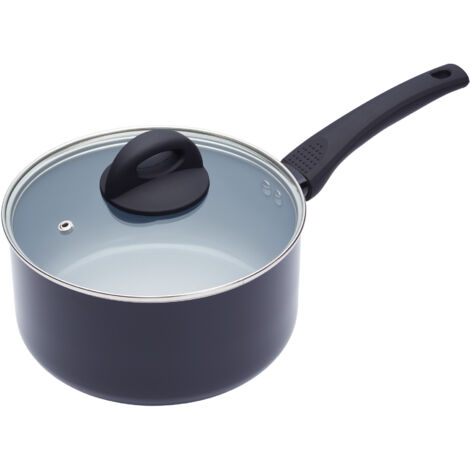KitchenCraft - Antihaftbeschichtete deKeramik-Kasserolle, 16 cm , Aluminium, Grau, 20 cm (8 Zoll)