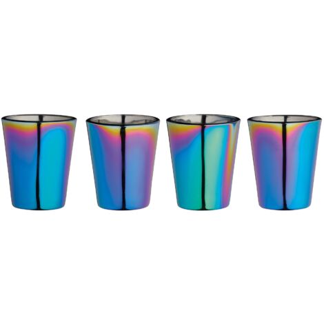 KitchenCraft BarCraft Set de 4 bicchieri de Shot glass de Metallic Iridescent Effect 50 ml