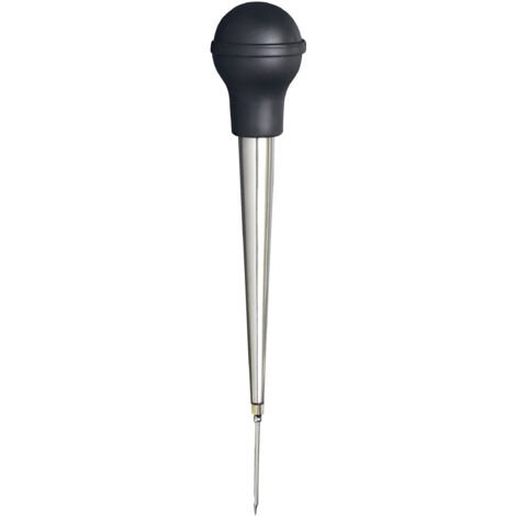 KitchenCraft Baster "Master Class Professional" mit Birne of Silikon, silber/schwarz