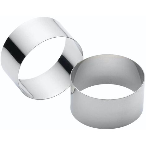 KitchenCraft - Edelstahl-Kochring, 7 x 3,5 cm, Set de 2