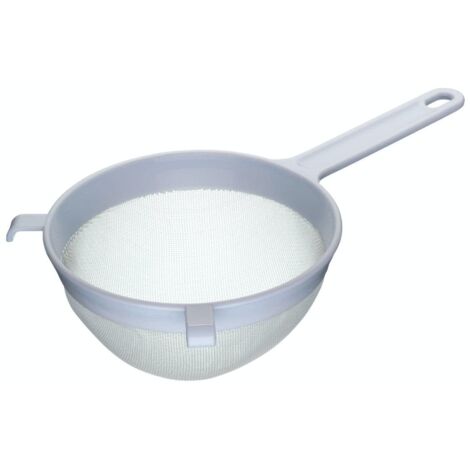 KitchenCraft Filtro rotondo di plastica con rete per setacciare purea e brodo, 18 cm - Grigio