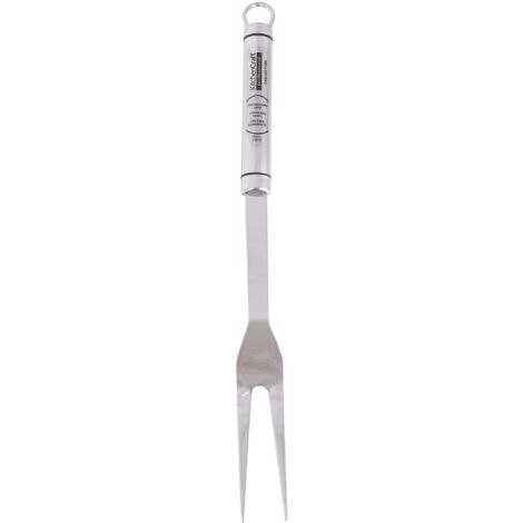 KitchenCraft Forchetta professionale per intagliare la carne, manico ovale lungo, acciaio inossidabile, accessorio da cucina essenziale per servire, argento