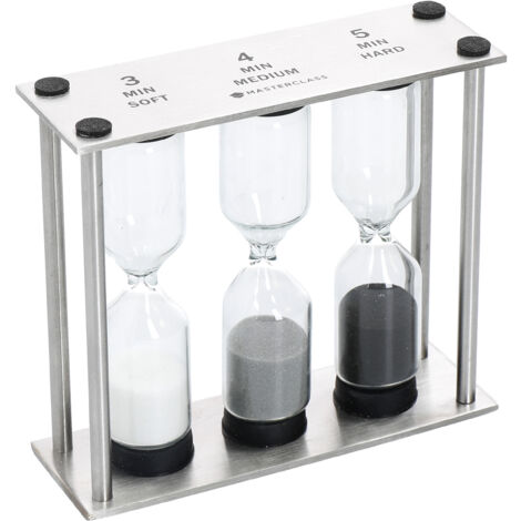 KitchenCraft - Horloge minuterie de Arena Triple MasterClass, acier inoxydable, argent, 9 x 12 x 16 cm