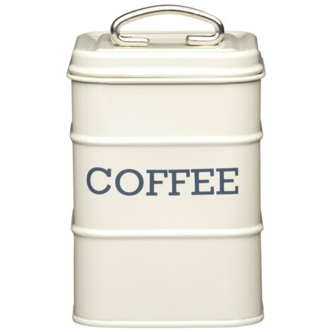 KitchenCraft Living Nostalgia Contenitore per Caffè, con Coperchio Salvafreschezza, Solo Lavaggio a Mano, 11 x 17 cm (4" x 6.5"), Cream