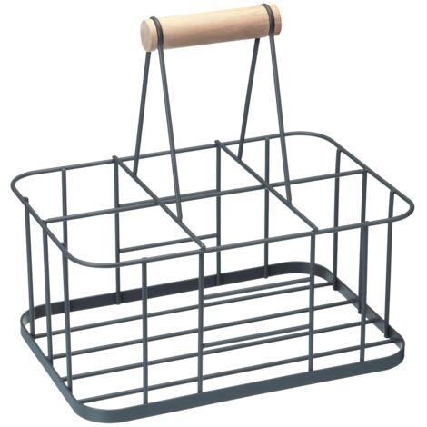 KitchenCraft Living Nostalgia Portabottiglie in Filo da 6, Argento