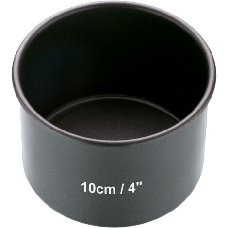 KitchenCraft Master Class Round Loose Base Moulding, Stahl, Schwarz, 10x10x7,1 cm