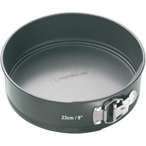 KitchenCraft MasterClass Abnehmbare runde Backform deCarbonstahl, 23 cm