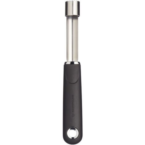 KitchenCraft MasterClass Apfelentkerner de Edelstahl mit ergonomischem Griff, 19 cm - Schwarz