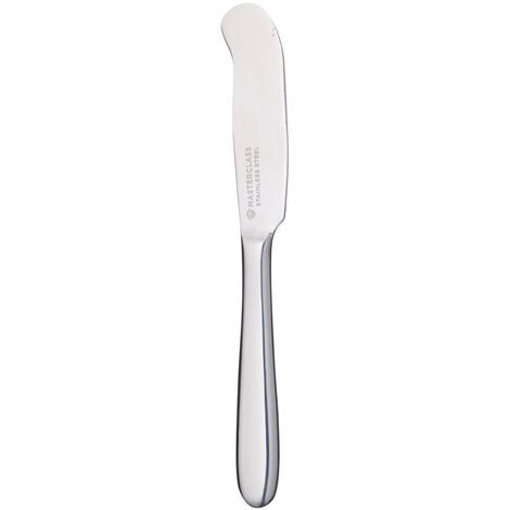 KitchenCraft Masterclass Couteau à beurre of Acier inoxydable, 16.x 2x 0.5 cm - Plaqué argent