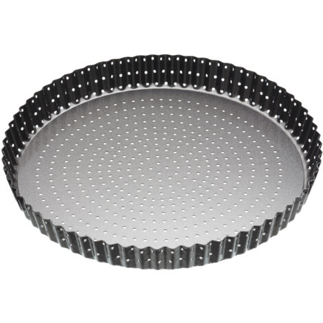 KitchenCraft MasterClass Moule à gâteau et à quiche antiadhésif avec trous et base amovible, 28 cm