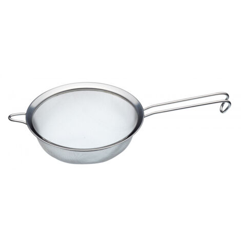 KitchenCraft MasterClass Sieb of Edelstahl, stabiles Maschenbild, 18 cm - plissiert