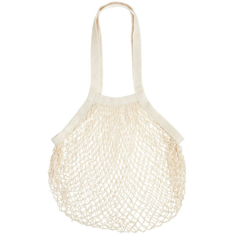 KitchenCraft Natural Elements Bolsa de Malla Reutilizable para la Compra 100% Algodón 40 x 35cm