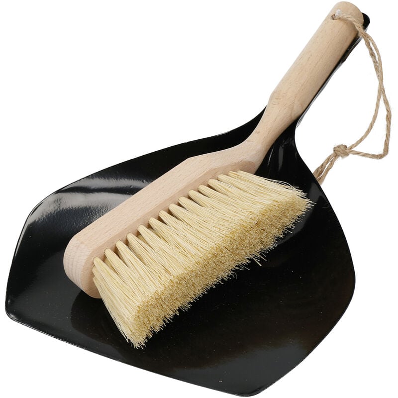 Natural Elements - KitchenCraft Ecological Brush and Dustpan of Wood of Beech and 100% Recyclable Plastic 33 x 21.5cm