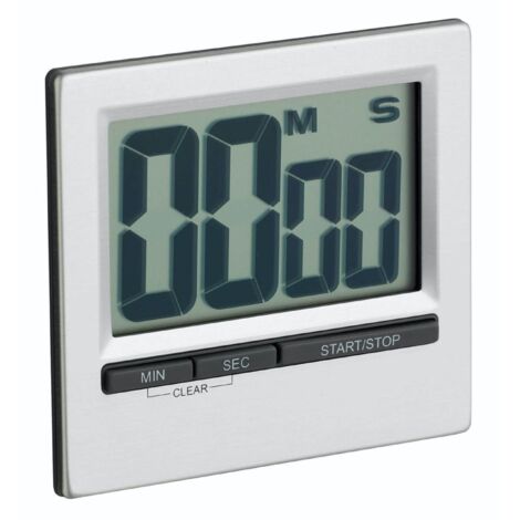KitchenCraft Orologio timer da cucina con display digitale LCD e allarme, 100 minuti